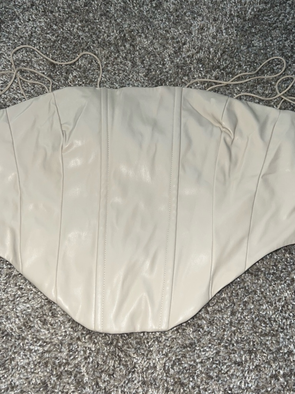 Fashion Nova Beige Strapless Corset Top